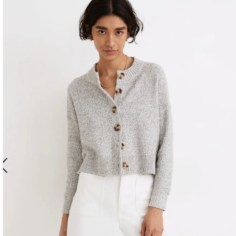 Madewell Broadway Cotton Sweater Grey XXS